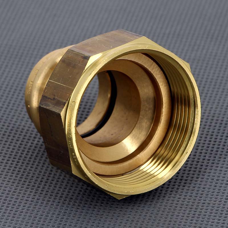 Муфта пресс с накидной гайкой Viega Sanpress 28x1 1/2 бронза 305048