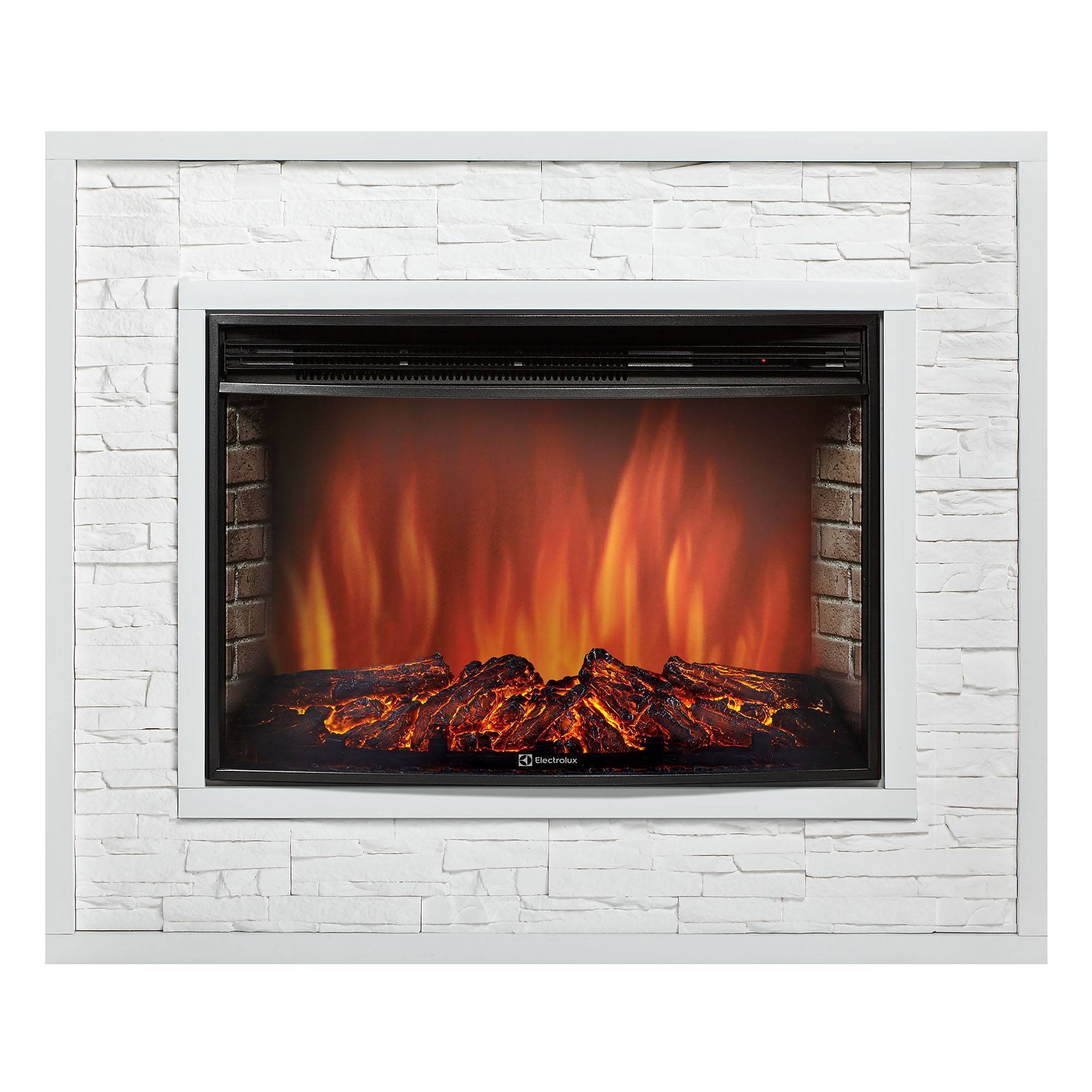 Каминокомплект Firelight Loft 30 с очагом Electrolux EFP/P-3320RLS белая эмаль/белый камень НС-1341267