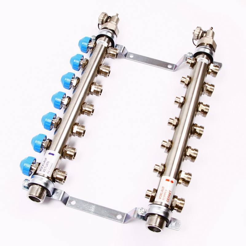 Коллекторная группа Uni-Fitt 1 x 3/4 7 выходов с балансировочными и термостатическими вентилями 456W4307