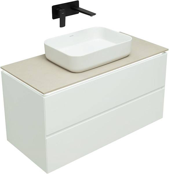 Тумба под раковину Allen Brau Infinity 100 см белый матовый 1.21003.WM