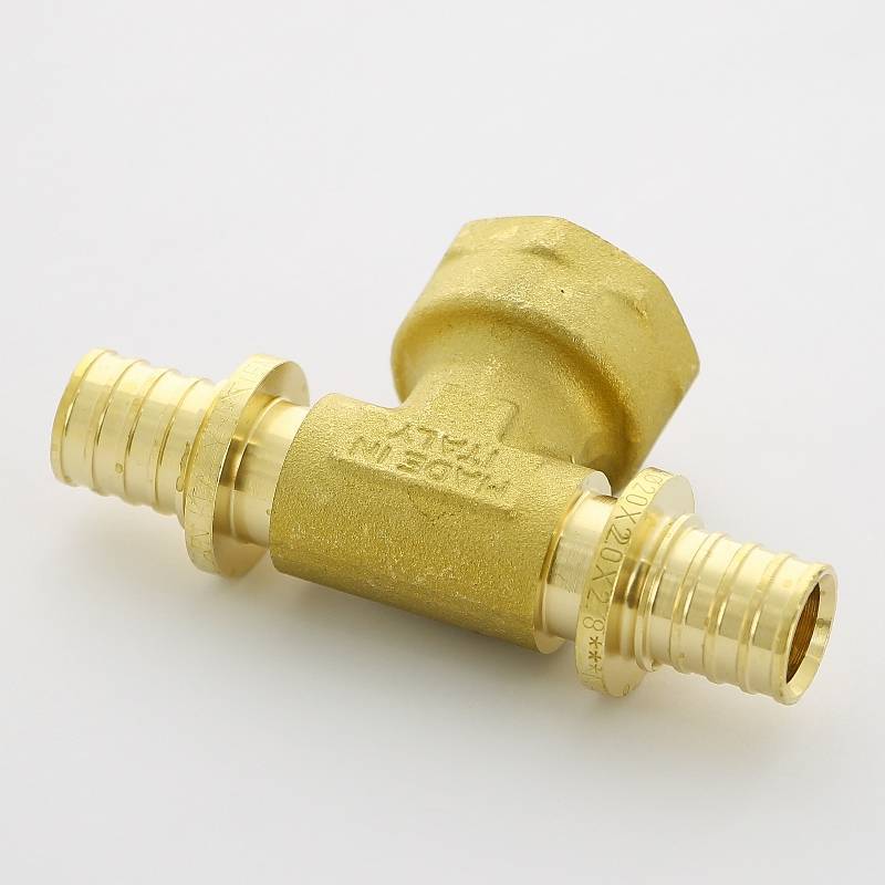 Тройник аксиальный Uni-Fitt 20х3/4х20 ВР латунь 747G7370