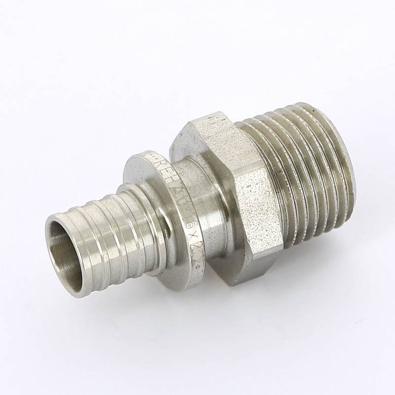 Муфта надвижная REHAU Rautitan SX 16х1 с наружной резьбой нержавеющая сталь 11377221001