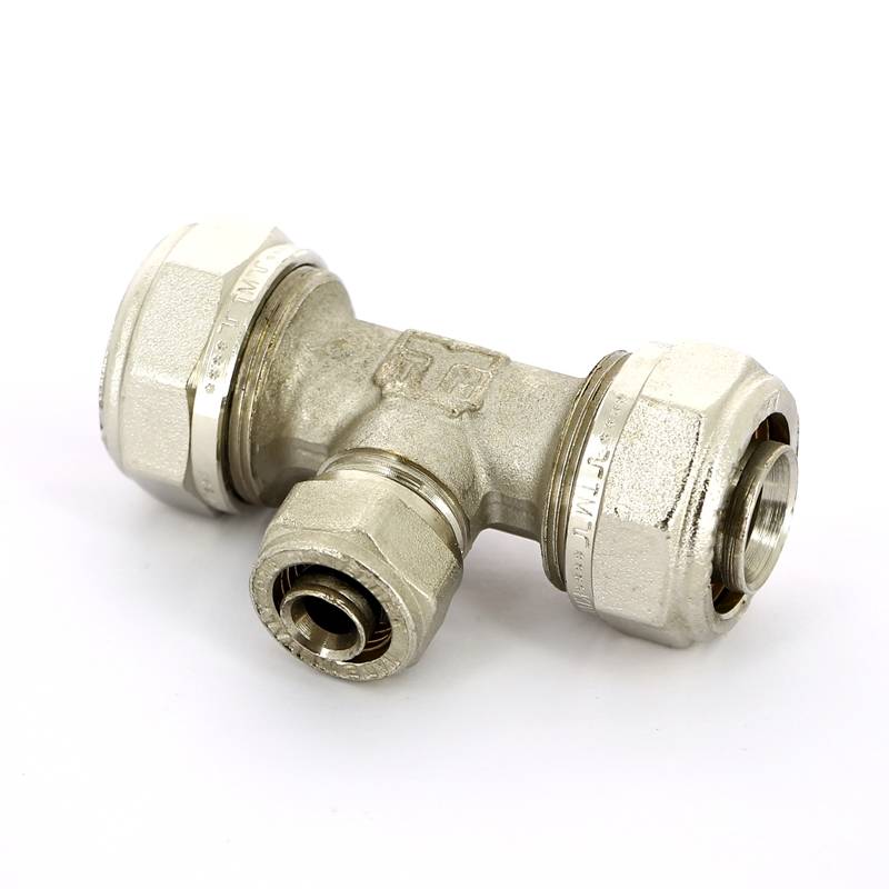 Тройник обжимной никелированный Tiemme 26х16х26 1600043