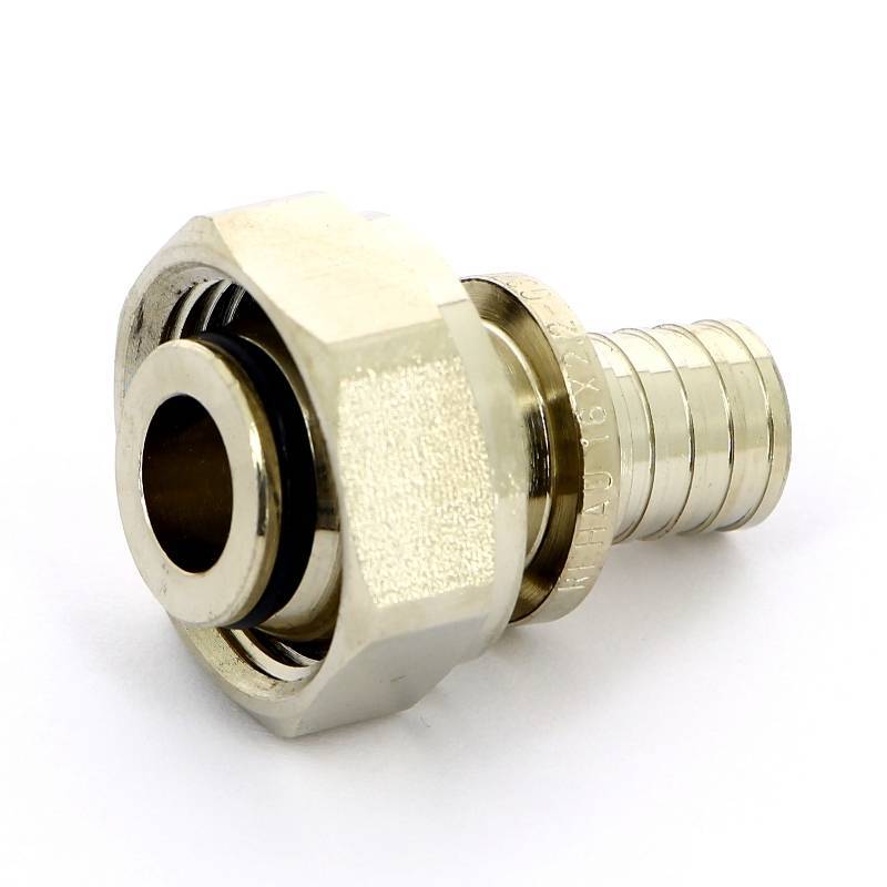 Соединитель аксиальный Rehau Rautitan 16 x 3/4 EK ВР никелированный 11691751001