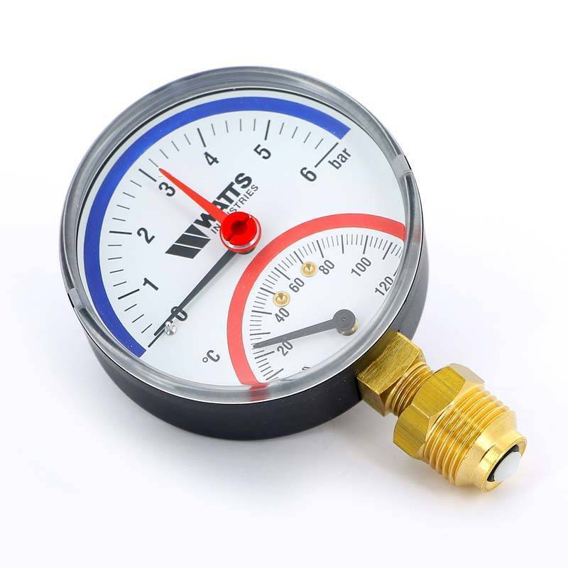 Термоманометр радиальный Watts F+R 828 6 бар 120 °C 1/2 10018749