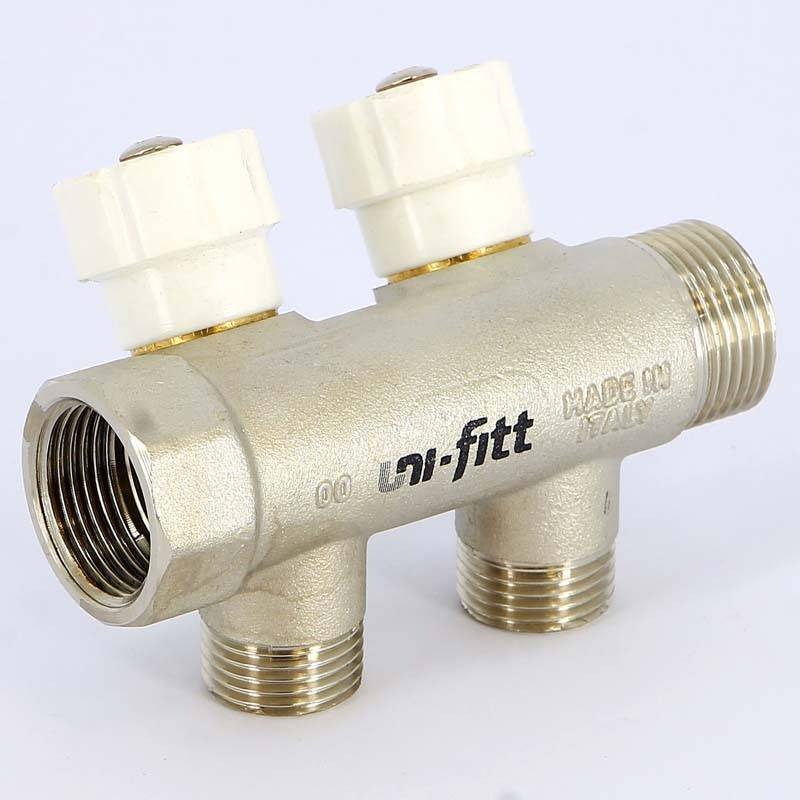 Коллектор с вентилями Uni-Fitt 3/4 2 выхода 3/4 EK 40 мм 402N3320