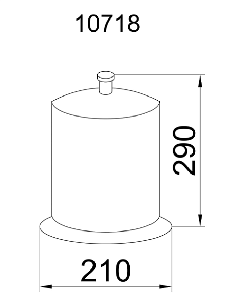 Ведро мусорное напольное Boheme Puro хром 10718