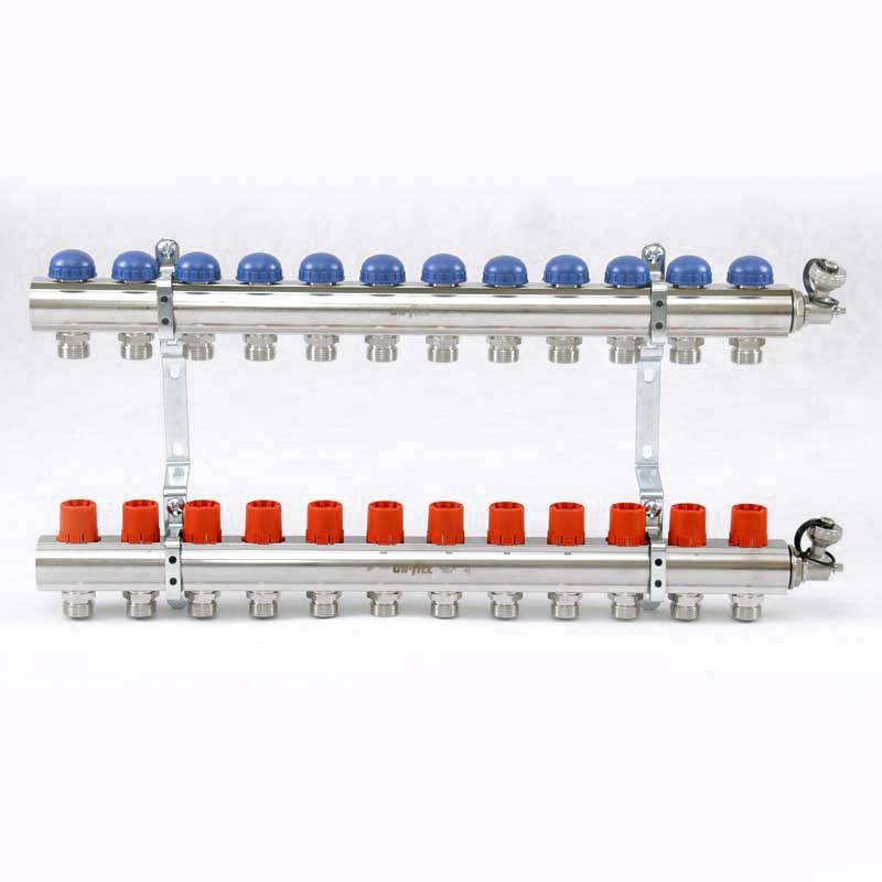 Коллекторная группа с балансировочными и термостатическими вентилями UNI-FITT 1x3/4 EK 12 выходов 441E4312