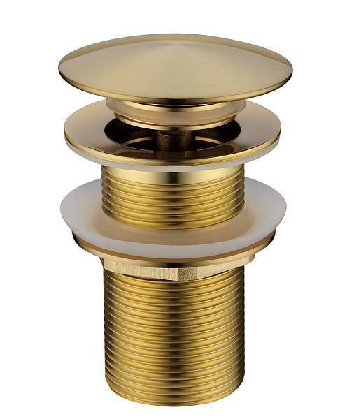 Донный клапан для раковины Boheme Click-Clack матовое золото 612-MG