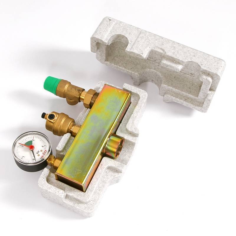 Группа безопасности котла Uni-Fitt до 50 кВт 1 3 бар сталь с теплоизоляцией 251A4530