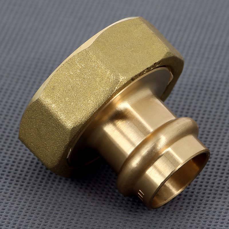 Муфта пресс с накидной гайкой Viega Sanpress 22x1 1/2 бронза 305260