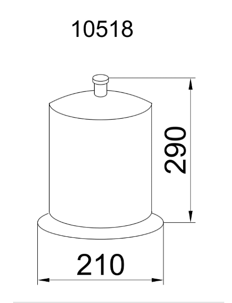 Мусорное ведро круглое напольное Boheme Chiaro золото 10518