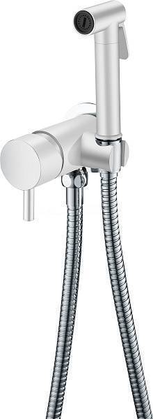 Смеситель гигиенический Boheme Uno белый матовый/хром матовый 467-WCR