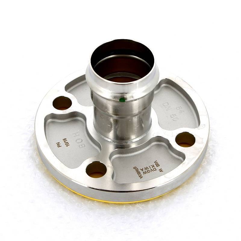 Переход фланец-пресс Viega Sanpress Inox DN50 54 мм нержавеющая сталь 593353