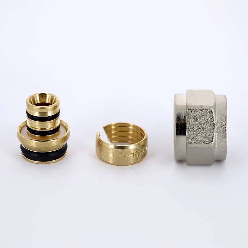 Соединитель обжимной Uni-Fitt никелированный конусный 16х1/2 680N1612