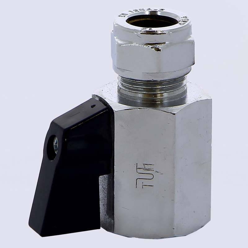 Кран шаровый мини Tiemme 12 мм x 1/2 дюйма обжим-внутренняя резьба 2900034