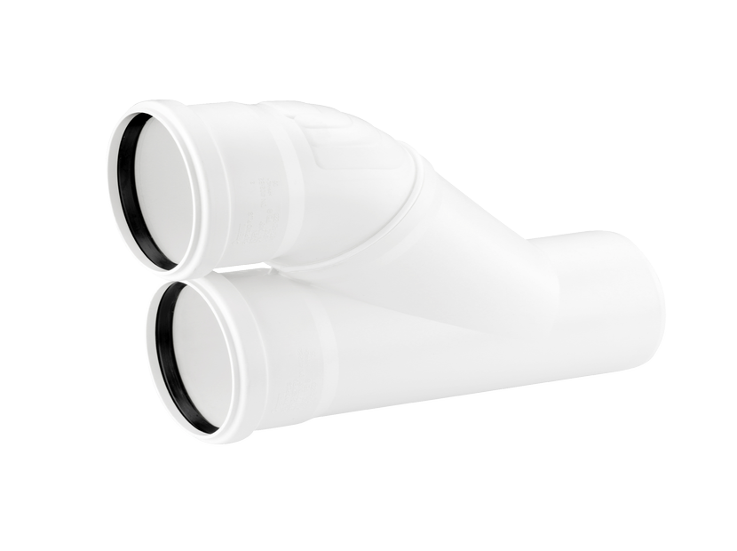 Отвод параллельный REHAU RAUPIANO PLUS 110/110 мм 12491851001