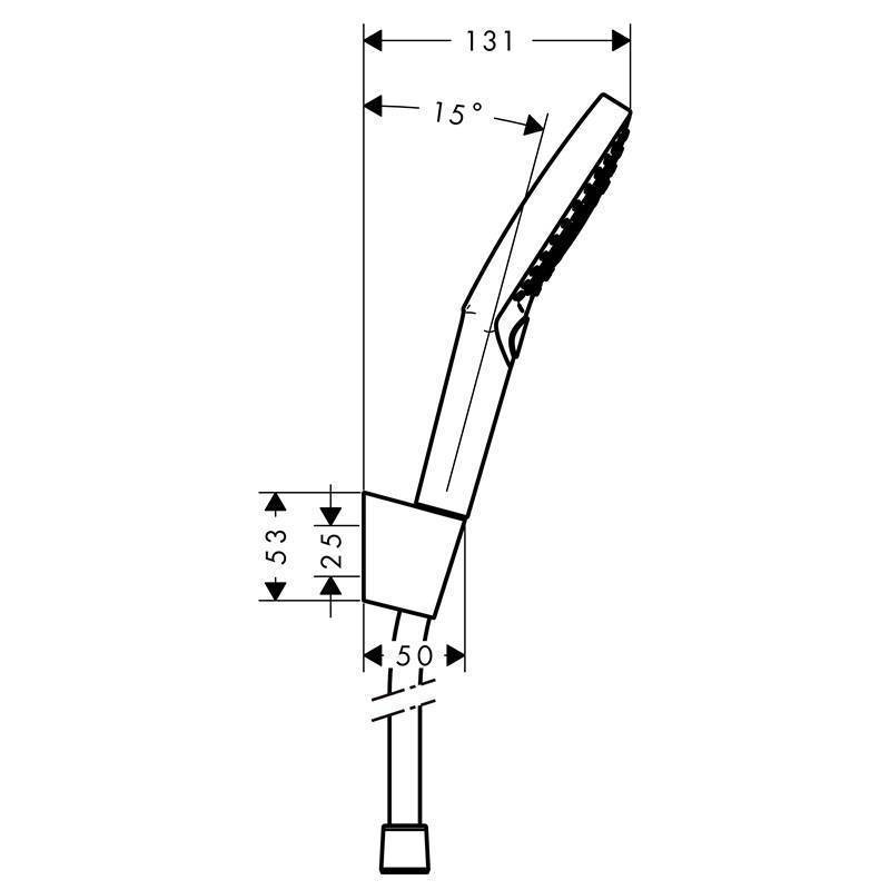 Душевой гарнитур Hansgrohe Raindance Select S 120 3jet PowderRain с держателем и шлангом 160 см хром 27668000