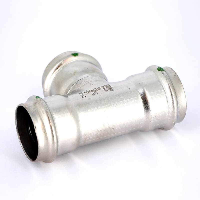 Тройник пресс Viega Sanpress Inox 35 мм нержавеющая сталь 435899