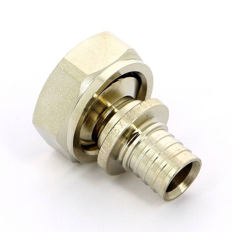 Соединитель аксиальный Rehau Rautitan 16 x 3/4 EK ВР никелированный 11691751001