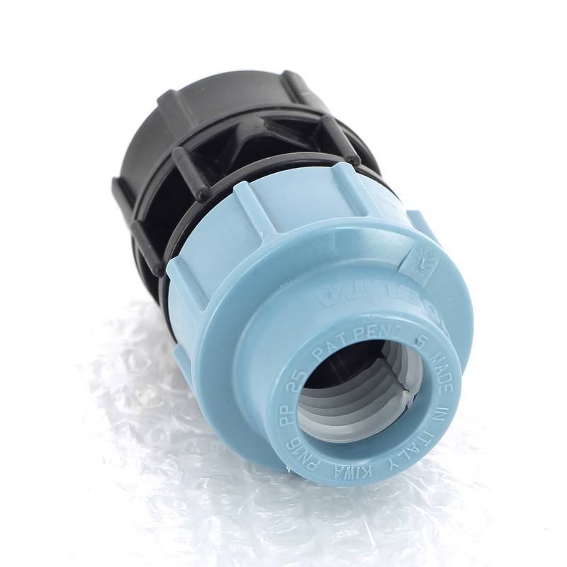 Муфта обжимная Unidelta для труб ПНД с внутренней резьбой 25х1 1004025004