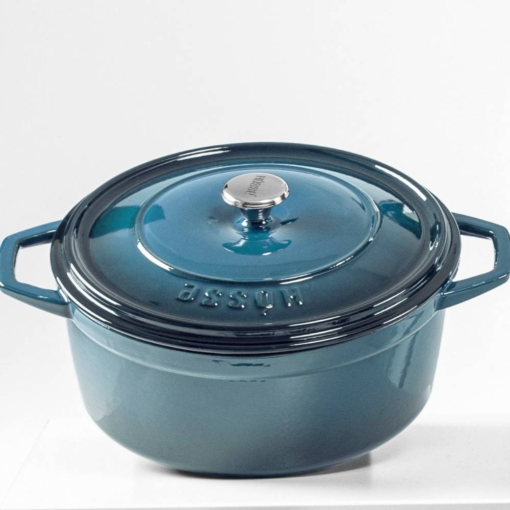 Кастрюля глубокая Hascevher Y DT 24 см Blue A908024