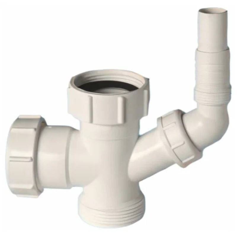 Тройник McAlpine 1 1/2 х 1 1/2 х 40 мм с угловым адаптером для слива 40EBWM