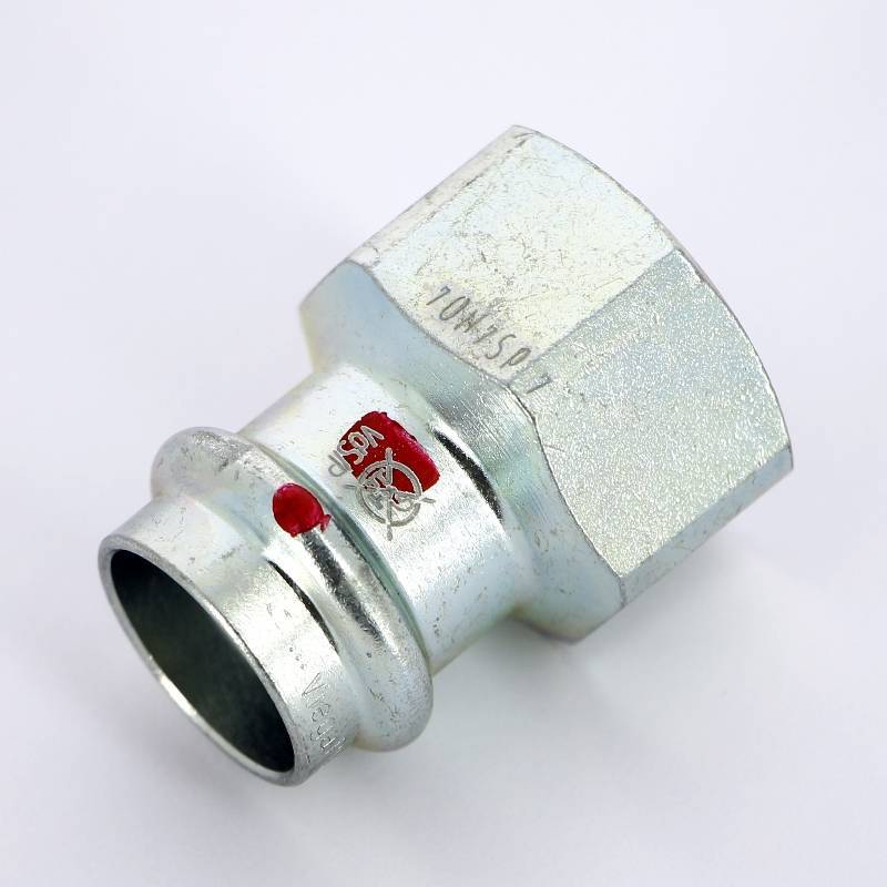 Муфта переходная пресс-В Viega Prestabo 22х1 оцинкованная сталь 642167