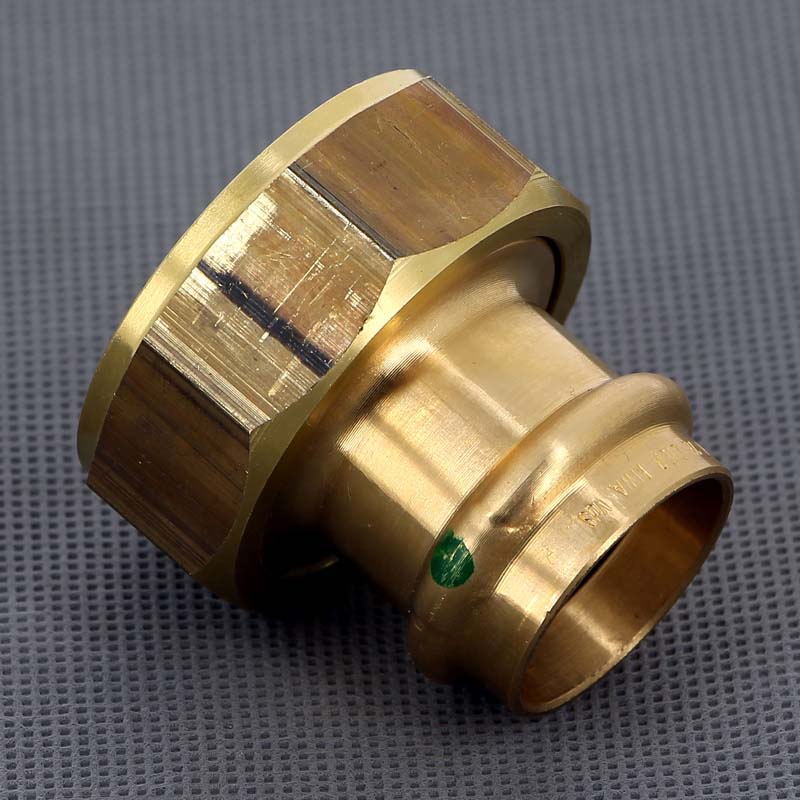 Муфта пресс с накидной гайкой Viega Sanpress 28x1 1/2 бронза 305048