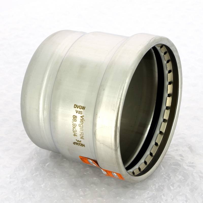 Заглушка Viega Sanpress Inox XL 88.9x3/4 нержавеющая сталь с отверстием ВР 557898