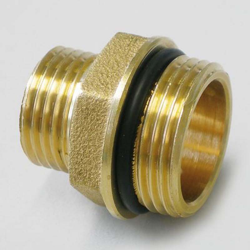 Ниппель переходной Tiemme 1/2 x 3/4 дюйма НР-НР латунный 1500018