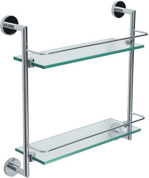Полка стеклянная двойная Allen Brau Priority хром 6.31015-00