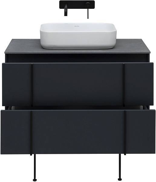 Тумба под раковину Allen Brau Reality 90 см матовый антрацит/черный 1.32006.AM
