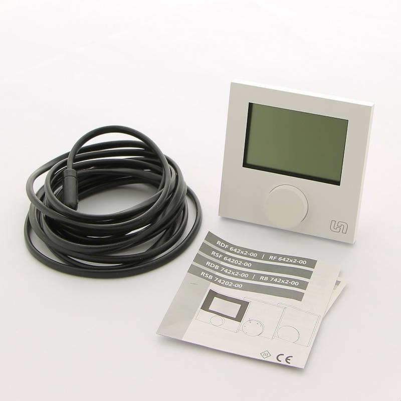 Радиотермостат комнатный электронный Uni-Fitt с дисплеем и выносным датчиком 347M2000