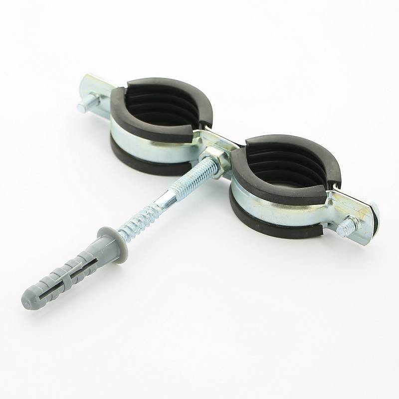 Хомут двойной с резиновым уплотнителем, шпилькой и дюбелем Uni-Fitt 1 дюйм (32-37 мм) 850D4800
