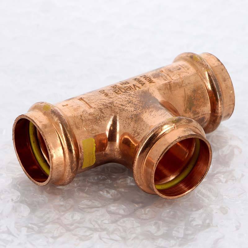 Тройник пресс медный Viega Profipress G 28 мм 345969