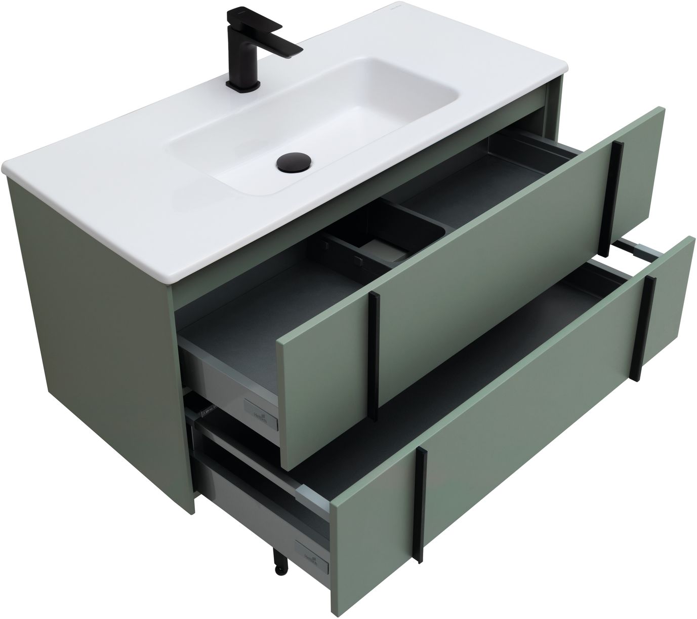 Тумба под раковину Allen Brau Reality 100x46,2x50 см олива 1.32007.CGM