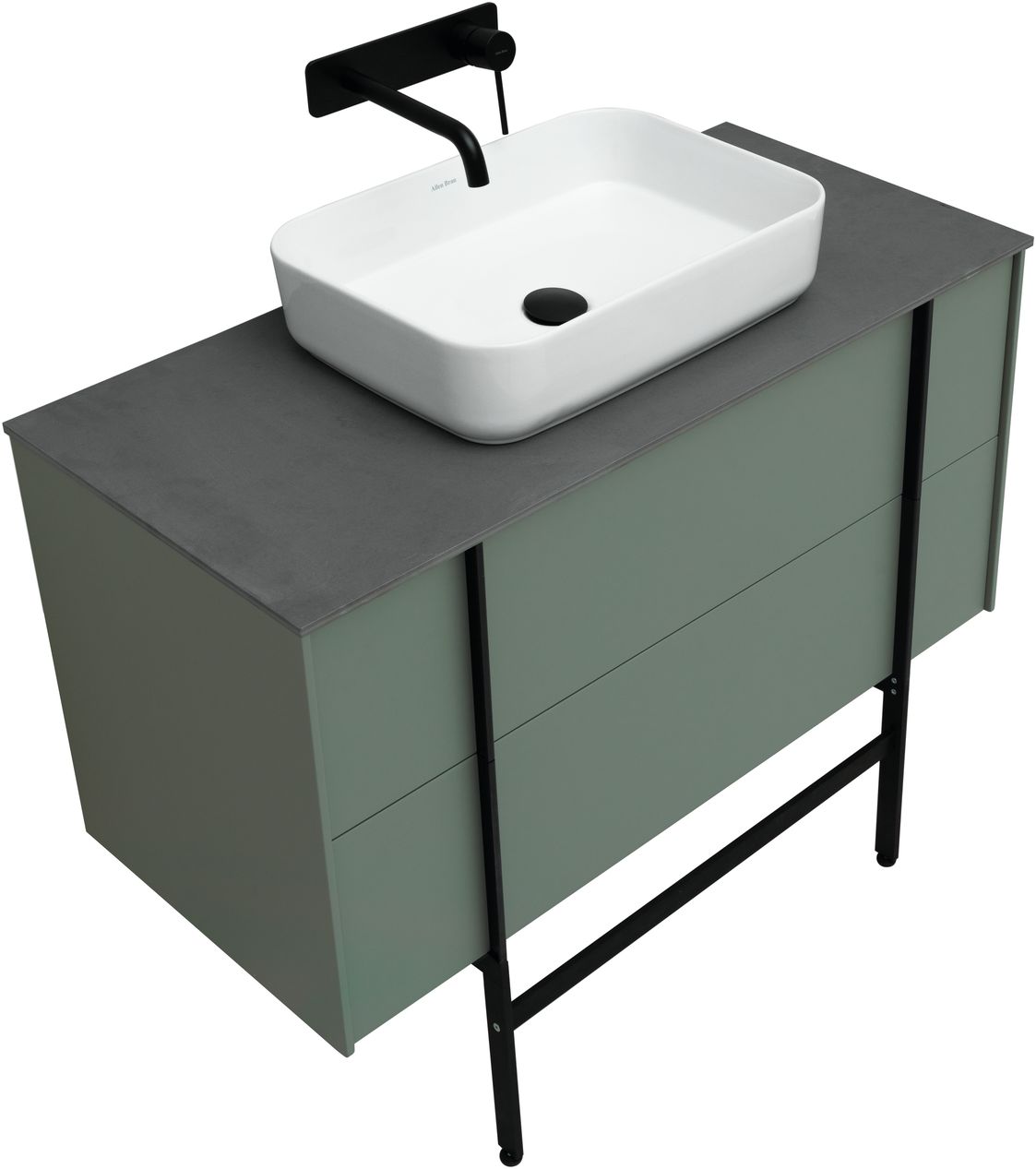 Тумба под раковину Allen Brau Reality 100x46,2x50 см олива 1.32007.CGM