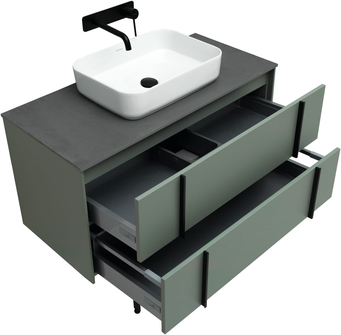 Тумба под раковину Allen Brau Reality 100x46,2x50 см олива 1.32007.CGM