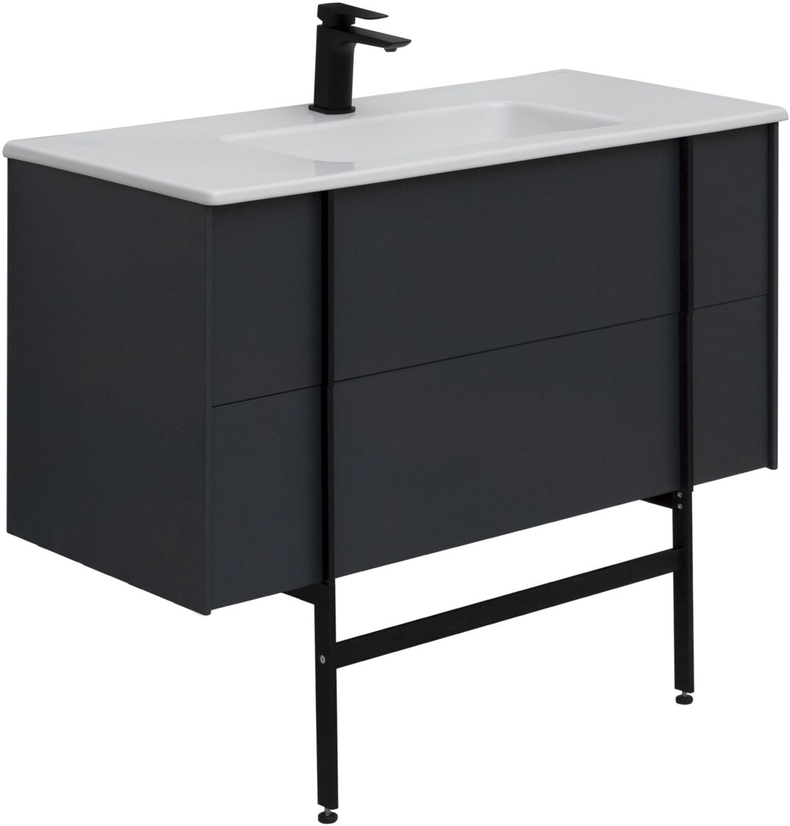 Тумба под раковину Allen Brau Reality 100x46,2x50 см антрацит 1.32007.AM