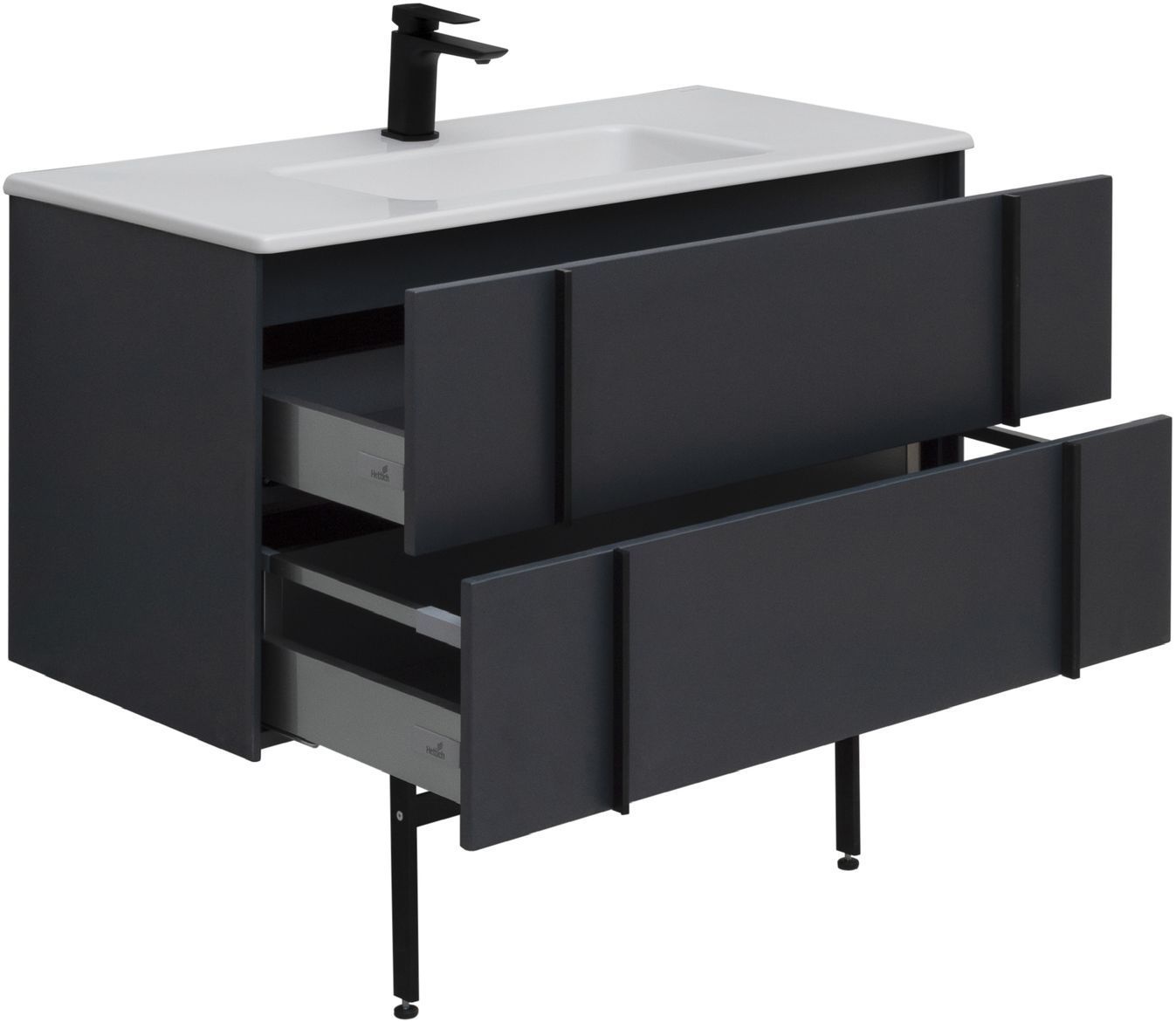 Тумба под раковину Allen Brau Reality 100x46,2x50 см антрацит 1.32007.AM