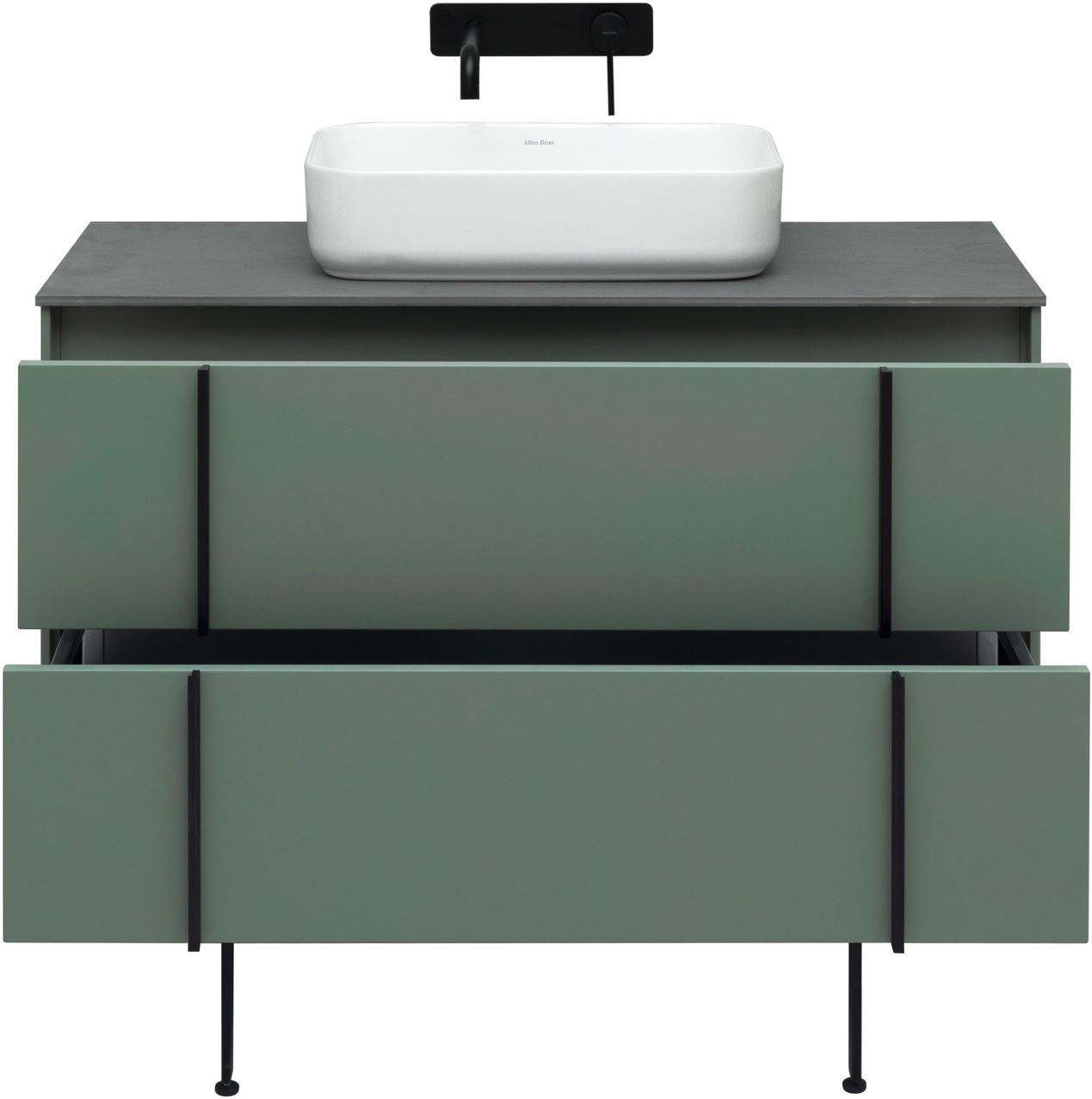 Тумба под раковину Allen Brau Reality 100x46,2x50 см олива 1.32007.CGM