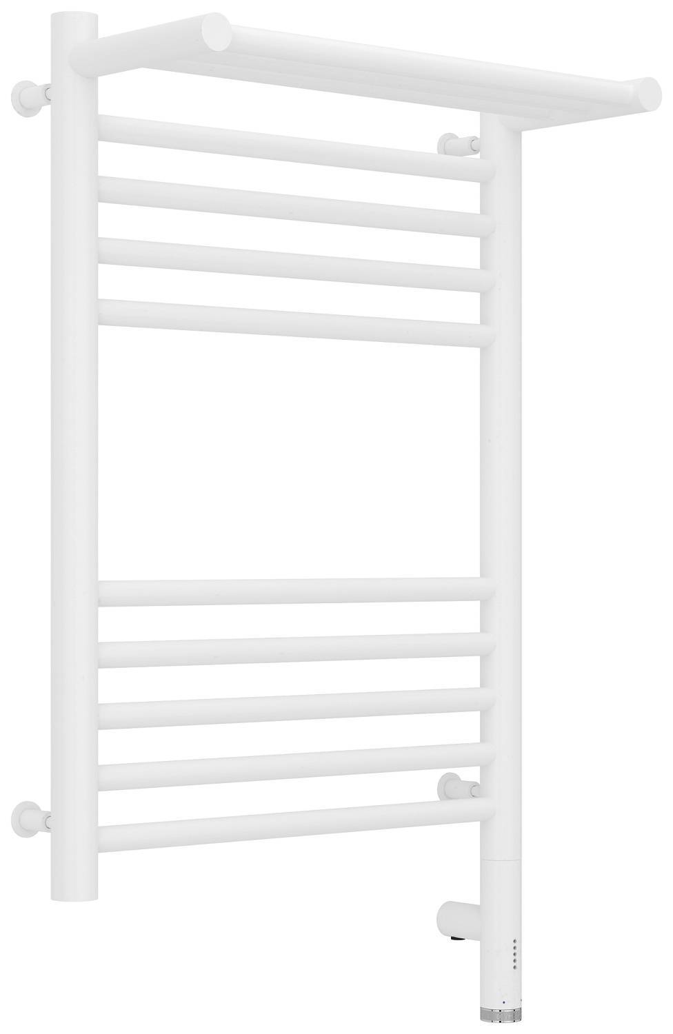 Полотенцесушитель электрический Сунержа Богема 3.0 с 1 полкой 432x724 мм правый матовый белый 30-5807-6040