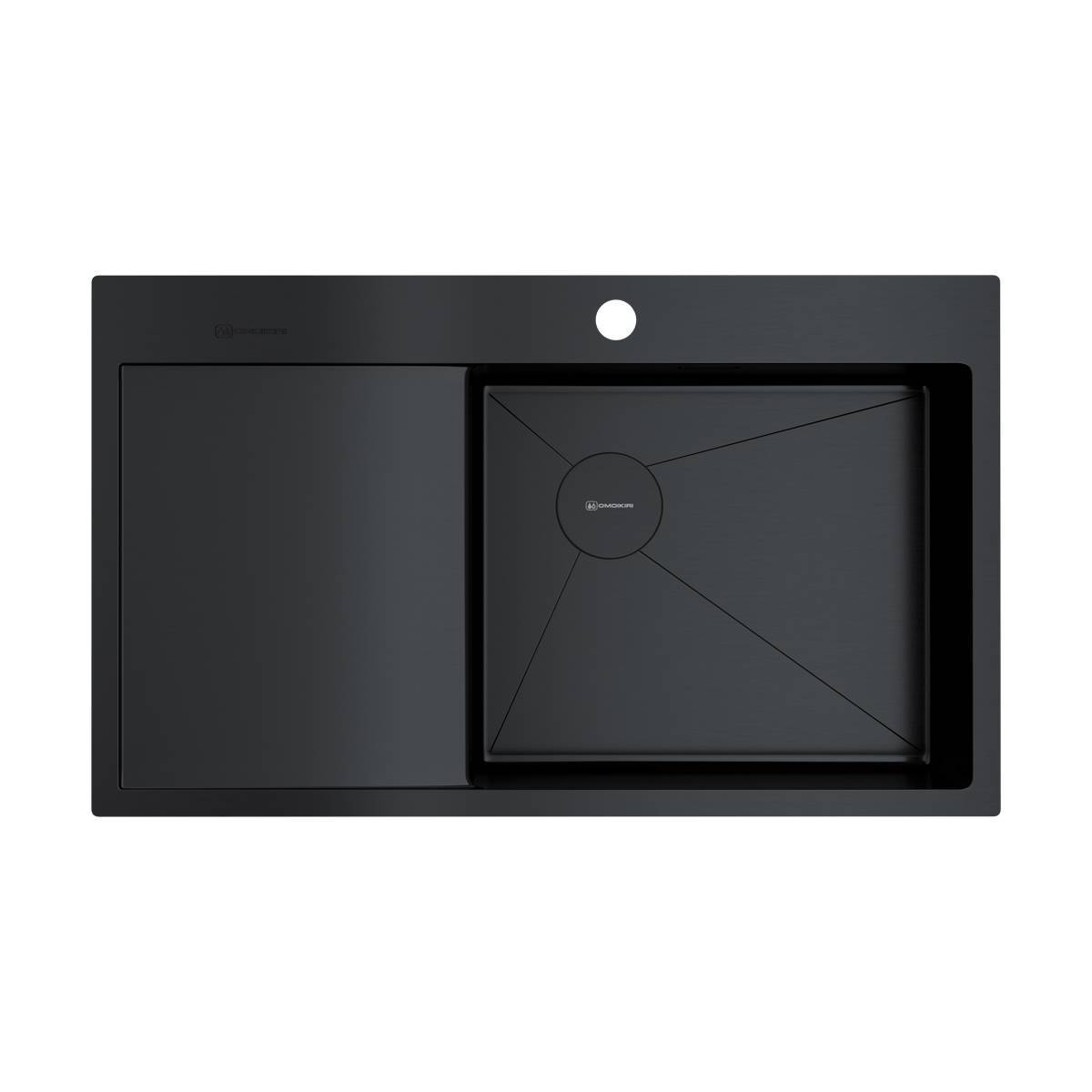 Кухонная мойка Omoikiri Akisame 86-R Side-GB 86x51 см нержавеющая сталь графит 4997044