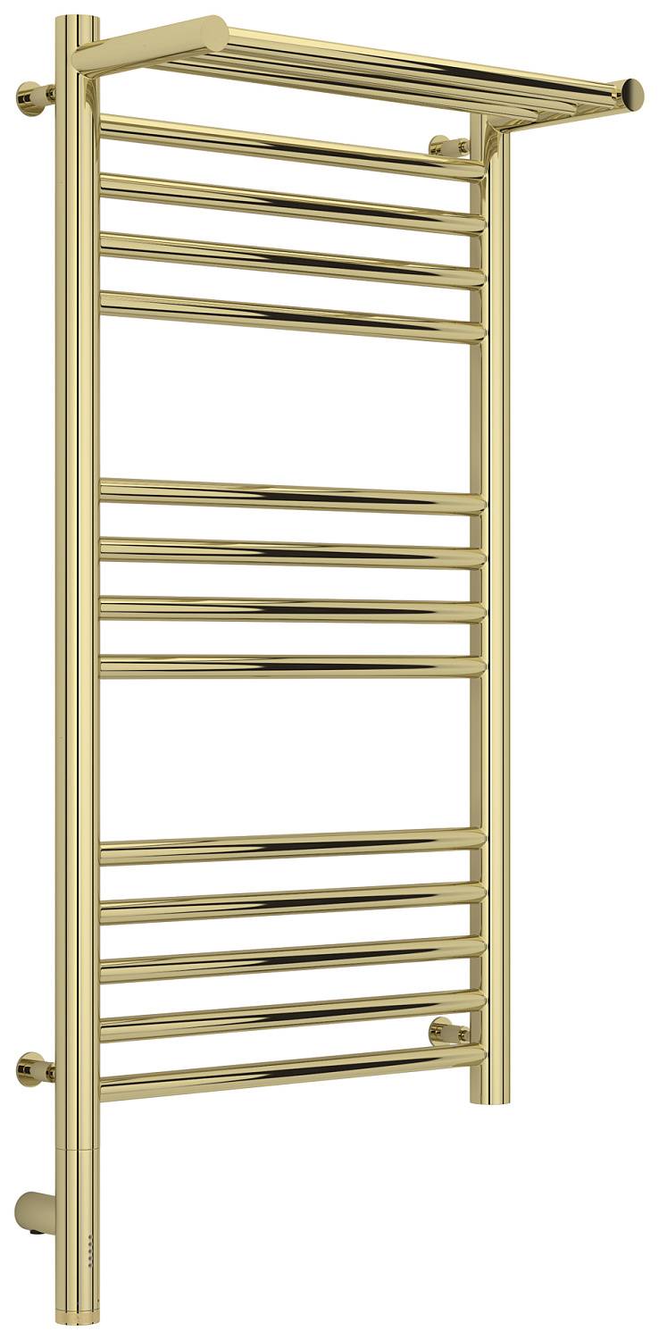 Полотенцесушитель электрический Сунержа Богема 3.0 с 1 полкой 432x924 мм левый шампань 020-5806-8040