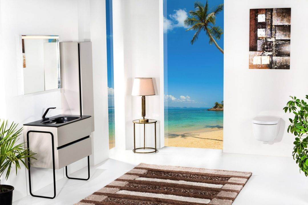 Шкаф-пенал подвесной Armadi Art Vallessi 28х35х120 см бежевый матовый 836-C matt