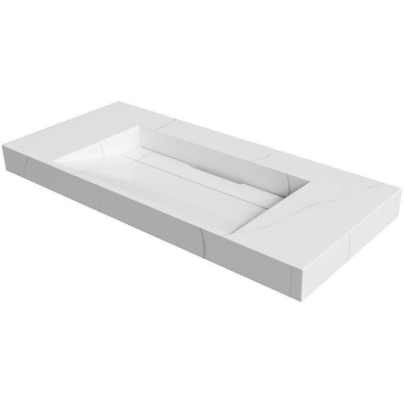 Раковина мебельная Armadi Art Flat 101х45.2х8 см прямоугольная белая 859-100-CLCT