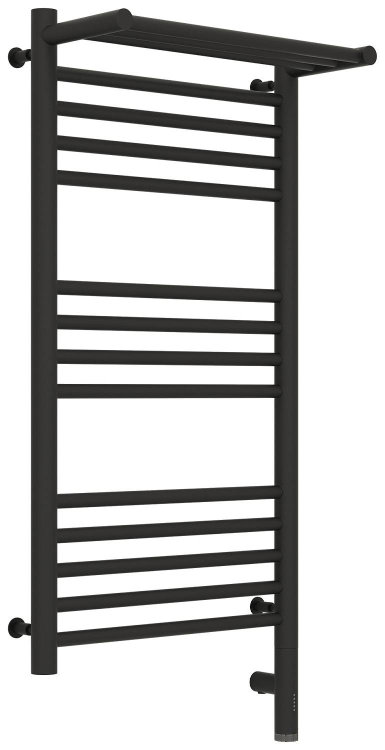 Полотенцесушитель электрический Сунержа Богема 3.0 с 1 полкой 432x924 мм правый темный титан муар 15-5807-8040