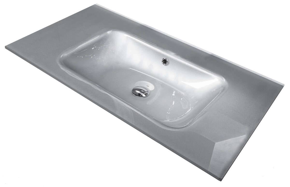 Раковина мебельная Armadi Art Lucido 101х52х12 см серебро 852-100-SL