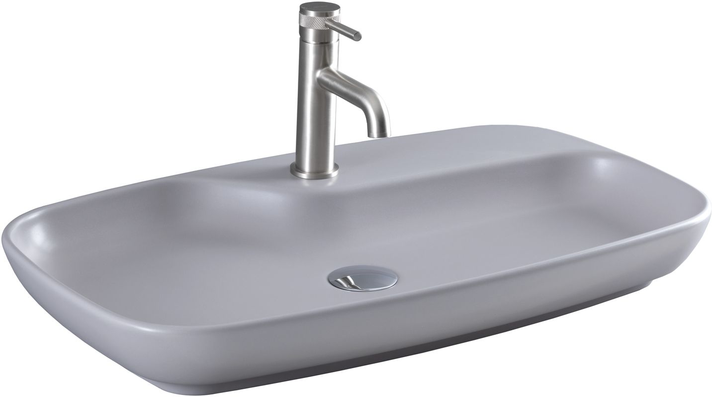 Раковина-чаша Allen Brau Liberty 70x43x9 см с 1 отверстием антрацит 4.32011.AN